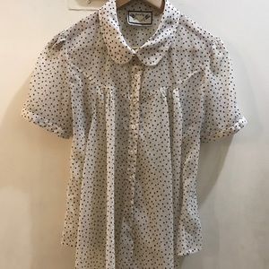Sheer Polka Dot Blouse from Anthropologie